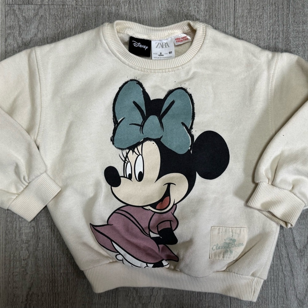 Zara Ribbed Sweatshirt Sage Green Toddler 2T Pullover